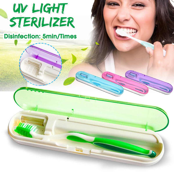 UV Box Toothbrush Sanitizer Sterilization Holder Cleaner Box Battery Charge Health Dental Care Toothbrush Sterilize Storage Case