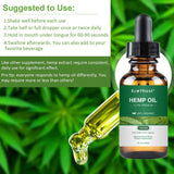 1PC 30ml 100% Natural Hemp Oil for Pain Relief Sleep Aid Anti Stress 1000/5000mg Contains cbd Hemp Extract Drops Body Skin Care