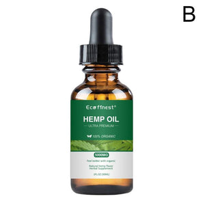 1PC 30ml 100% Natural Hemp Oil for Pain Relief Sleep Aid Anti Stress 1000/5000mg Contains cbd Hemp Extract Drops Body Skin Care