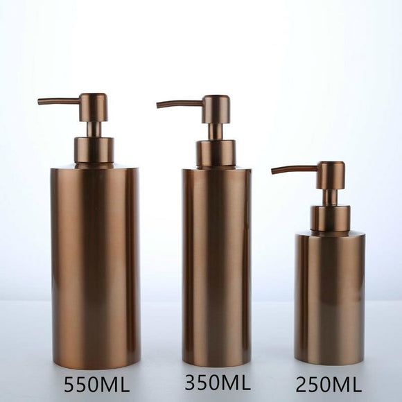 Hotel Shower Rose Gold 304 Stainless Steel Soap Dispenser Bathroom Hardware Hand Sanitizer Bottle Soap Dispenser Pump