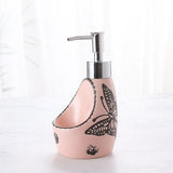 Dual-use Ceramic Liquid Soap Dispenser Bathroom Lotion Bottle Detergent Hand Sanitizer Bottle with Sponge storage rack mx3201156