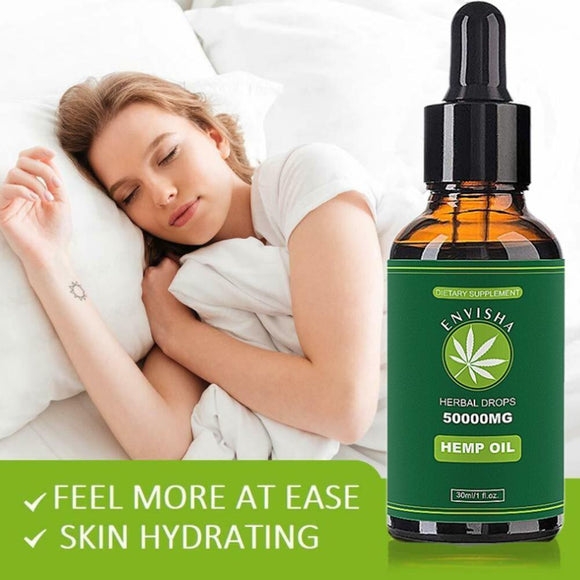 30ml Organic Hemp Seed Oil Essential Oils Herbal Drops 50000mg Contains CBD Relieve Stress Oil Skin Care Body Care Pain Relief