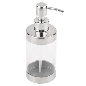 350ml Acrylic Plus 304 Stainless Steel Liquid Bottle Creative Manual Soap Dispenser Transparent Emulsion Hand Sanitizer Bottle