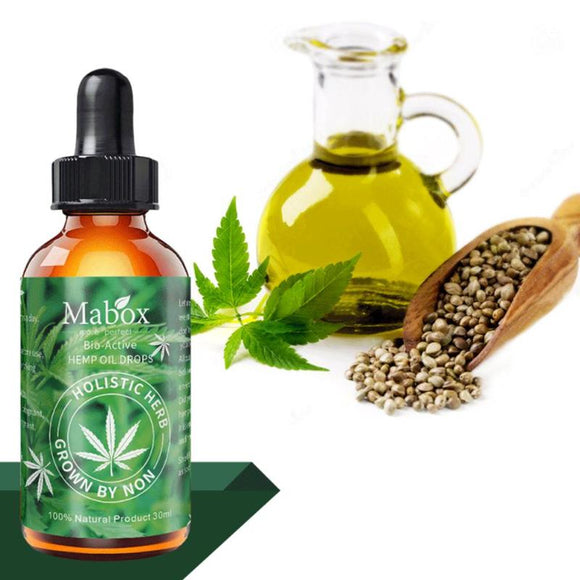 New 30ml Hemp Essential Oil 100% Natural Sleep Aid Anti Stress Hemp Extract Drops For Pain Anxiety Stress Relief Massage Cbd Oil