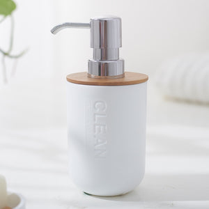 Bamboo Wood Liquid Soap Dispenser Shampoo Bottle Hand Sanitizer Shower Gel Soap Bottle Hand Soap Dispenser