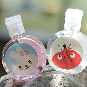 30ml Cartoon Animal Rabbit/Fox/Cat Travel Portable Mini Hand Sanitizer Disposable No Clean Waterless Fresh Scented Gel Shampoo C