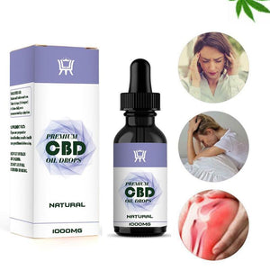 30ml 100% Organic Premium CBD Oil Drops 1000mg Bio-active Hemp Seed Oil Drop for Pain Relief Reduce Anxiety Better Sleep Essence