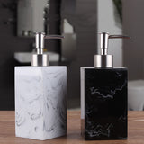 Travel Shampon Bathrocthrough Silicone Bottle Pump Hotel Marble Shampon Disppenser Press and Sanitizer Bottle Soap Dispenser Set