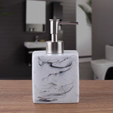 Travel Shampon Bathrocthrough Silicone Bottle Pump Hotel Marble Shampon Disppenser Press and Sanitizer Bottle Soap Dispenser Set