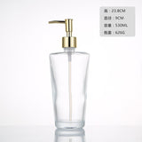 Clear Glass Soap Dispenser with Soap Pump Gold Hand Liquid Soap Saver  Hand Sanitizer Holder  Glass Lotion Dispenser