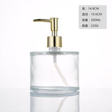 Clear Glass Soap Dispenser with Soap Pump Gold Hand Liquid Soap Saver  Hand Sanitizer Holder  Glass Lotion Dispenser