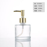 Clear Glass Soap Dispenser with Soap Pump Gold Hand Liquid Soap Saver  Hand Sanitizer Holder  Glass Lotion Dispenser