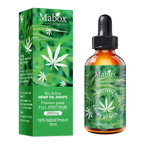 MABOX Hemp Oil Sleep Aid Anti Stress Hemp Extract Drops for Pain Anxiety & Stress Relief 2000mg Contains cbd