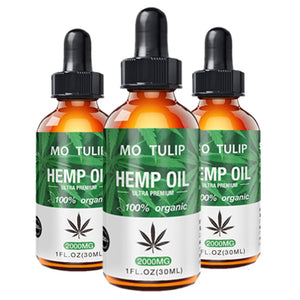 MO TULIP Essential Oils Organic Hemp Seed Oil Body Relieve Stress CBD Oil Skin Care Facial Body Care Pain Relief Anti Anxiety