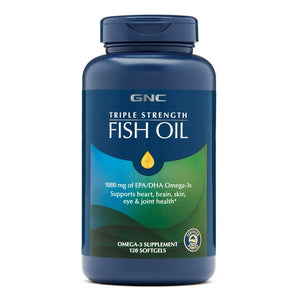 Free shipping Fish Oil 1000 mg of EPA/DHA Omega-3s supports heart,brain,skin,eye & joint health 120 pcs