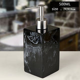 Lotion Bottle 500 ML Resin Soap Bottle Creative Hotel Marble Shampoo Dispenser  Press Hand Sanitizer Bottle Soap Dispenser Set