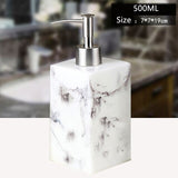 Lotion Bottle 500 ML Resin Soap Bottle Creative Hotel Marble Shampoo Dispenser  Press Hand Sanitizer Bottle Soap Dispenser Set