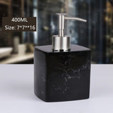 Lotion Bottle 500 ML Resin Soap Bottle Creative Hotel Marble Shampoo Dispenser  Press Hand Sanitizer Bottle Soap Dispenser Set